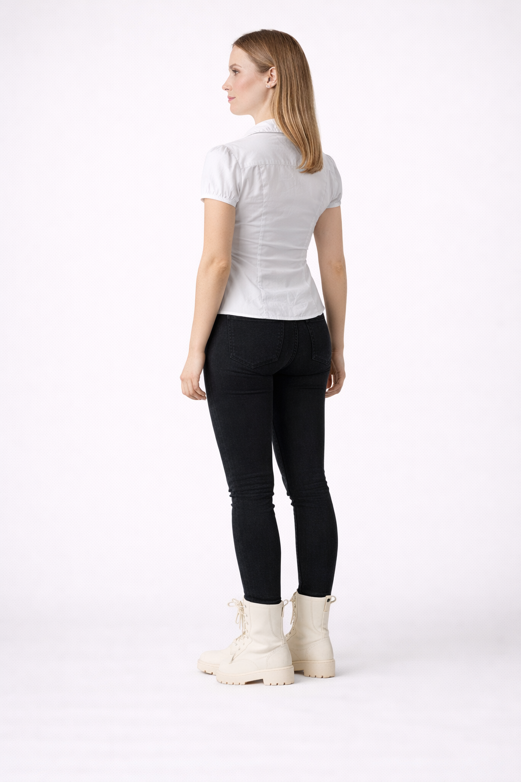 Camicia Slim Fit con Collo a V