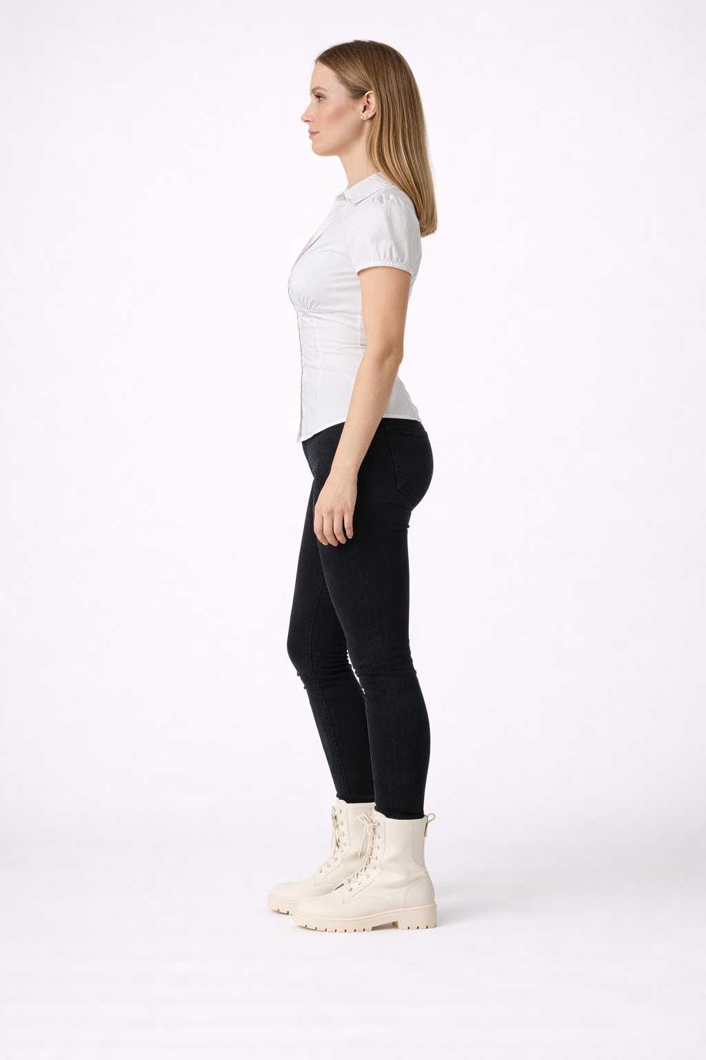 Camicia Slim Fit con Collo a V
