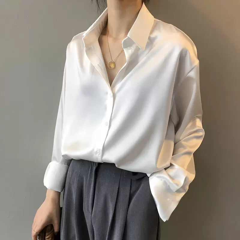 Soft Long Sleeve Blouse with Comfortable Fit for Women