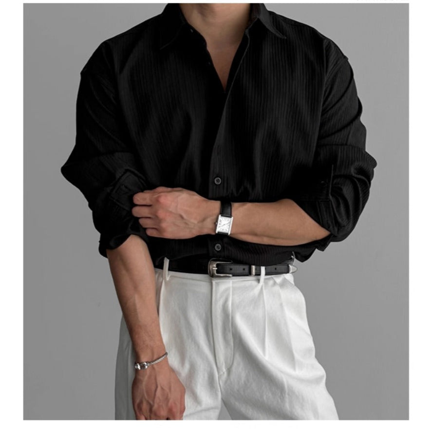 Long Sleeve Button Up Shirt for Men - Cecilia