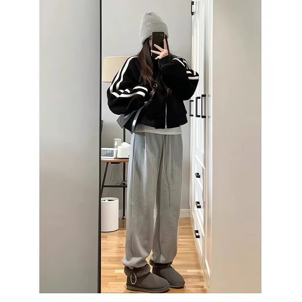 Fleece Lined Wide Leg Pants for Women - Maristella