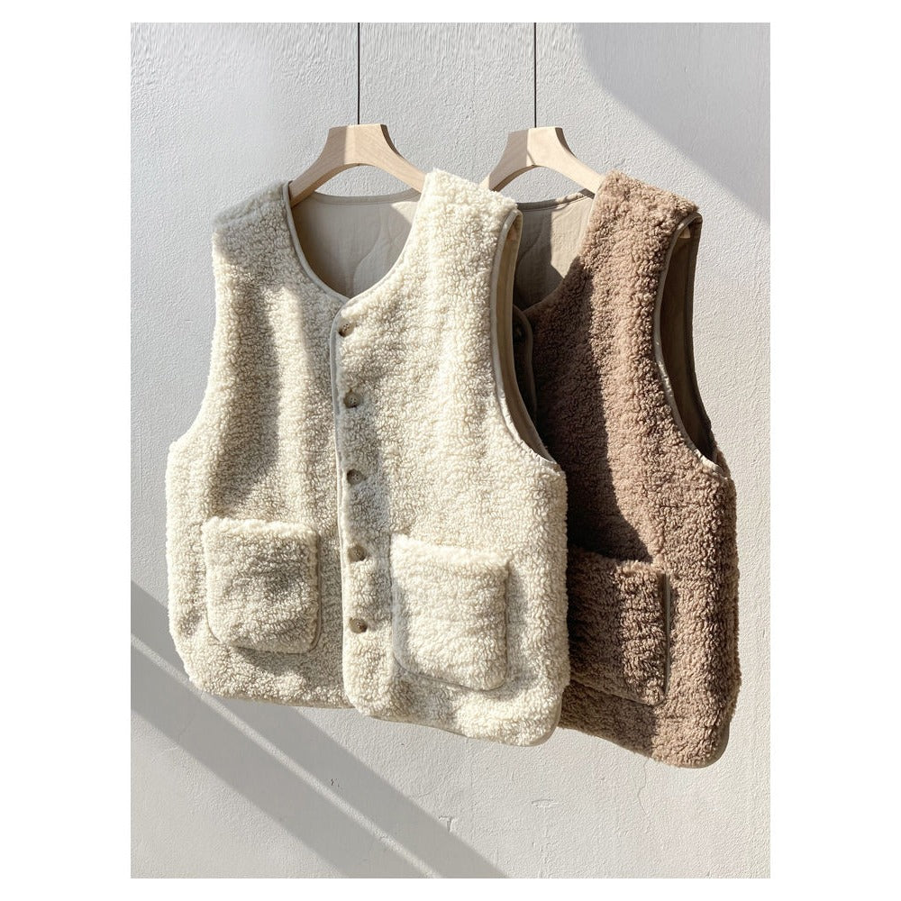 Reversible Quilted Jacket with Fleece Lining for Women - Oria