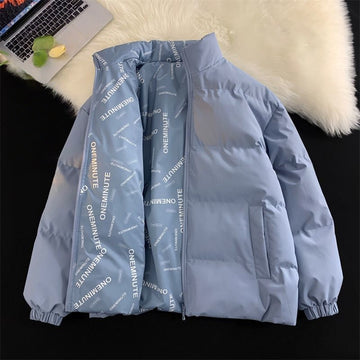 Reversible Puffer Jacket with Zipper for Women - Rosalinda