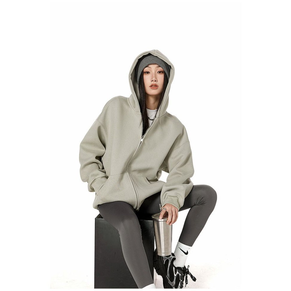 Oversized Zip Up Hoodie for Women - Dalila