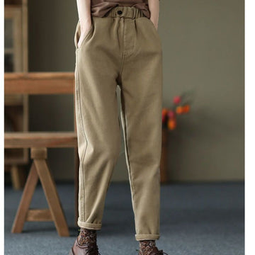 High Waist Tapered Pants with Pockets for Women - Vanna