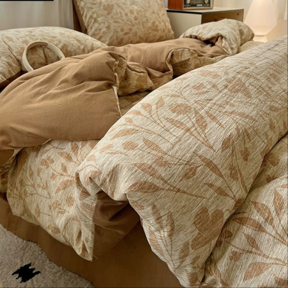 Floral Cotton Duvet Cover Bedding Set for Bedroom - Emanuela