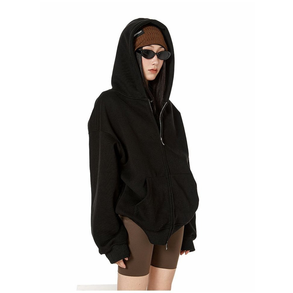 Oversized Zip Up Hoodie for Women - Dalila
