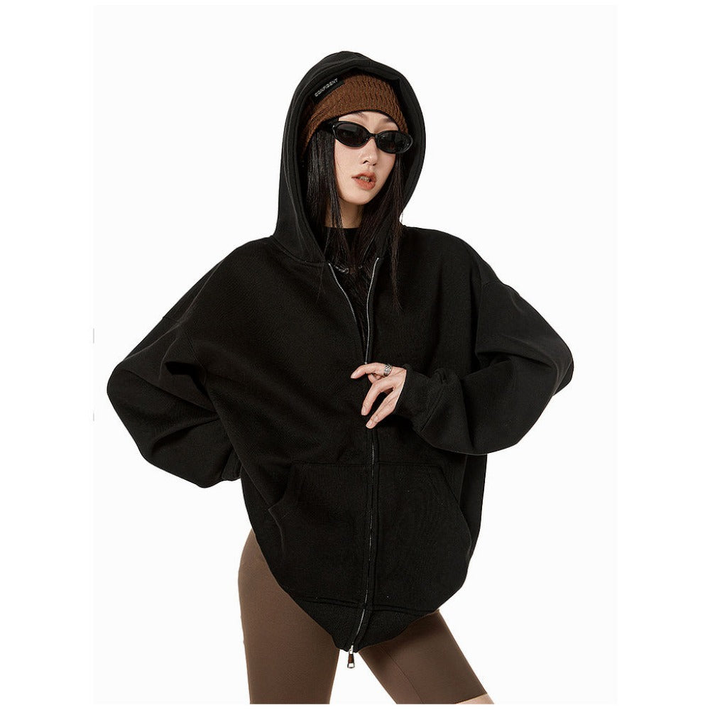 Oversized Zip Up Hoodie for Women - Dalila