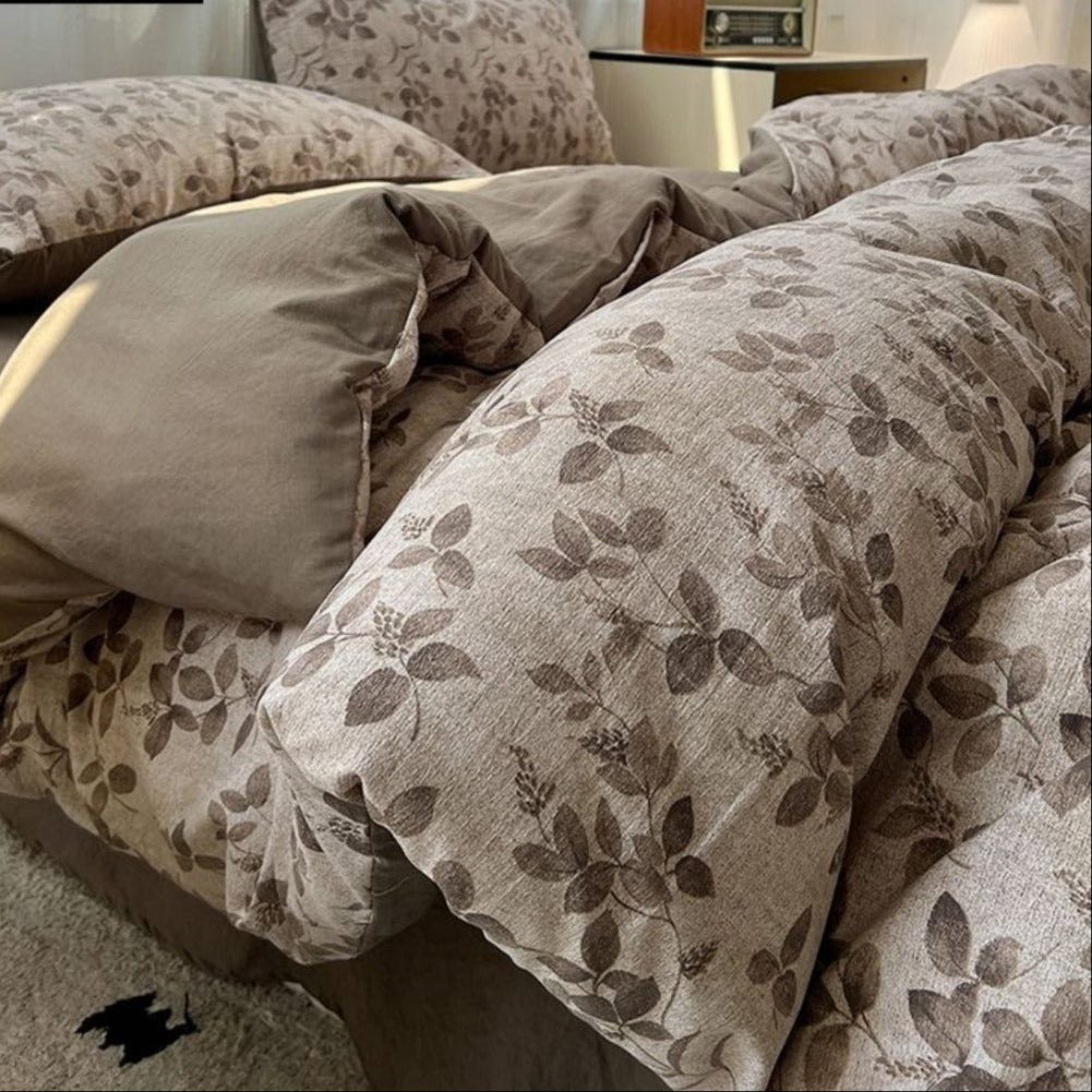 Floral Cotton Duvet Cover Bedding Set for Bedroom - Emanuela