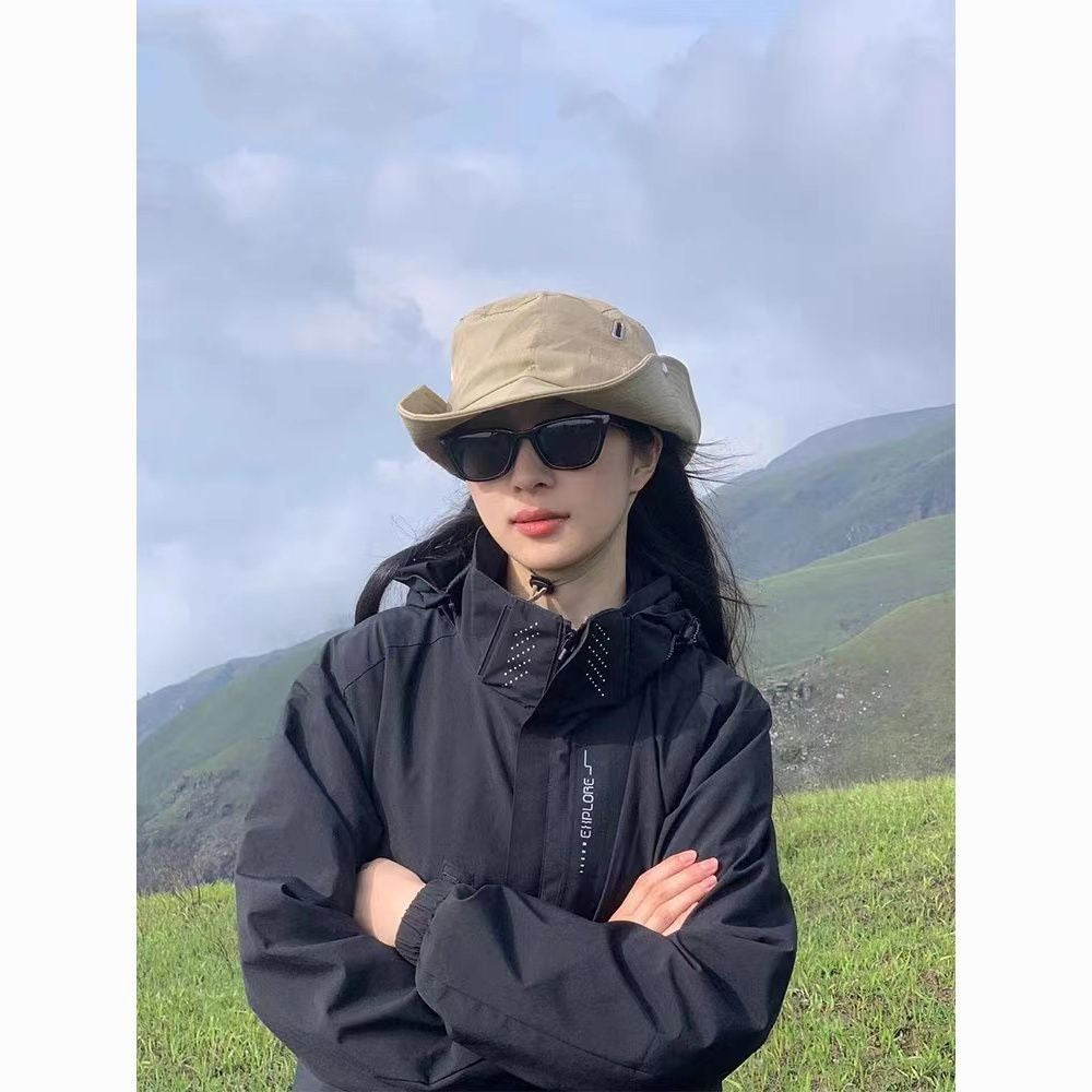 Waterproof Hooded Jacket with Zipper for Women - Marcia