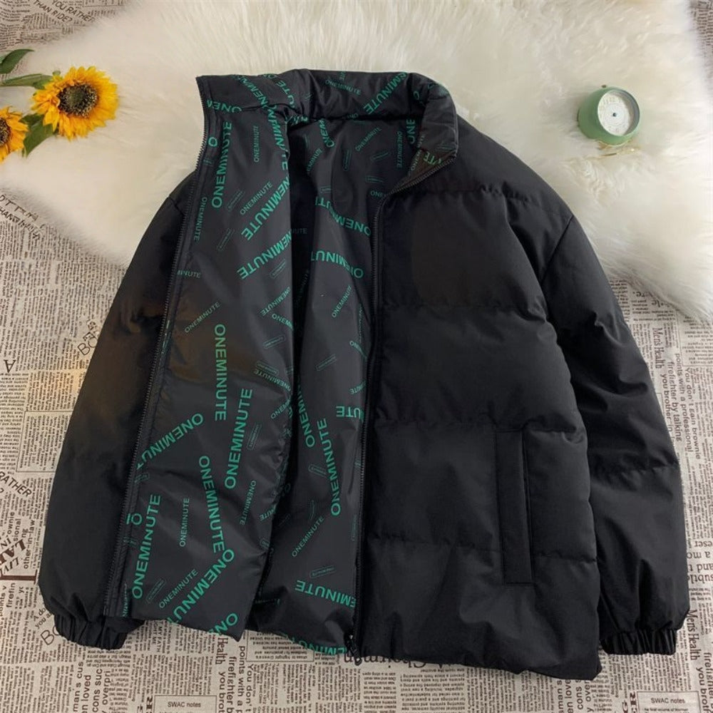 Reversible Puffer Jacket with Zipper for Women - Rosalinda