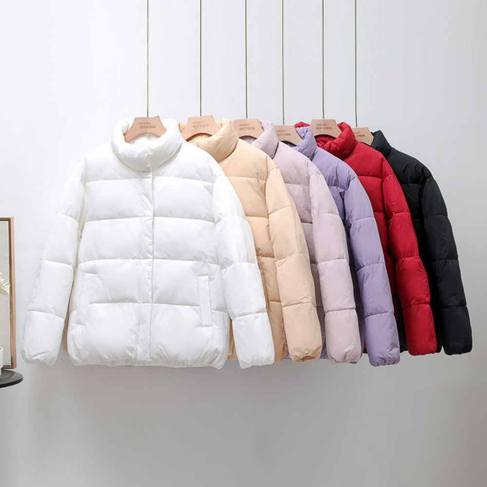 Puffer Jacket with High Collar for Women - Leandra