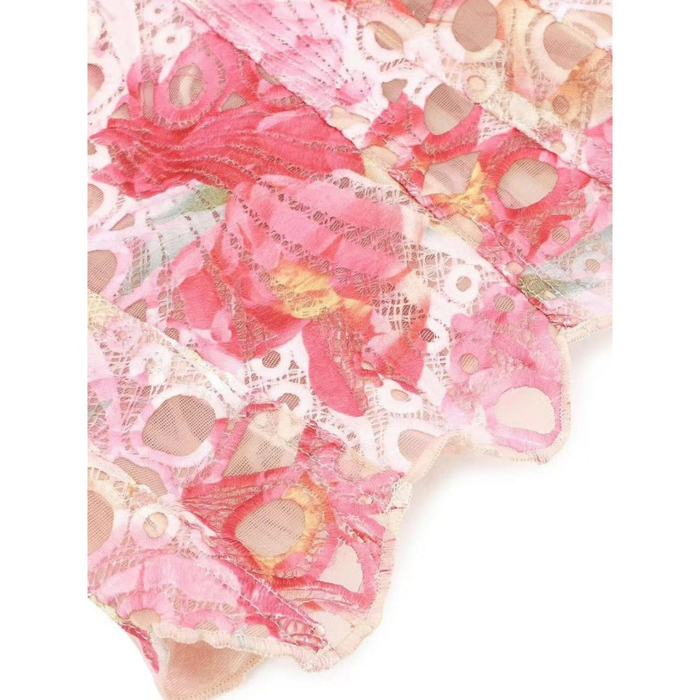 Floral Lace Strapless Corset Top for Women - Carla