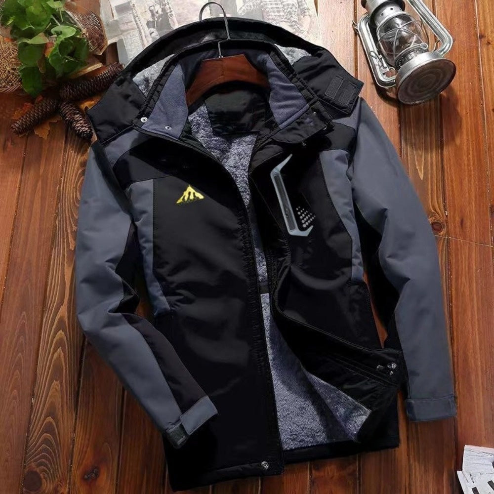 Fleece Lined Jacket with Hood for Men - Amalia