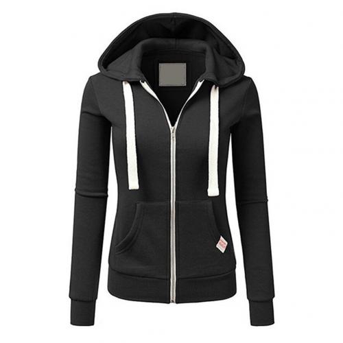 Women’s Slim Fit Zip Up Hoodie with Kangaroo Pocket