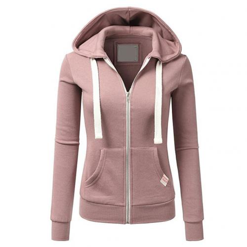 Women’s Slim Fit Zip Up Hoodie with Kangaroo Pocket