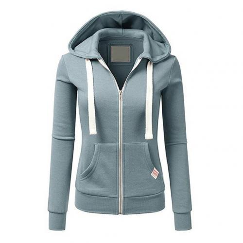 Women’s Slim Fit Zip Up Hoodie with Kangaroo Pocket