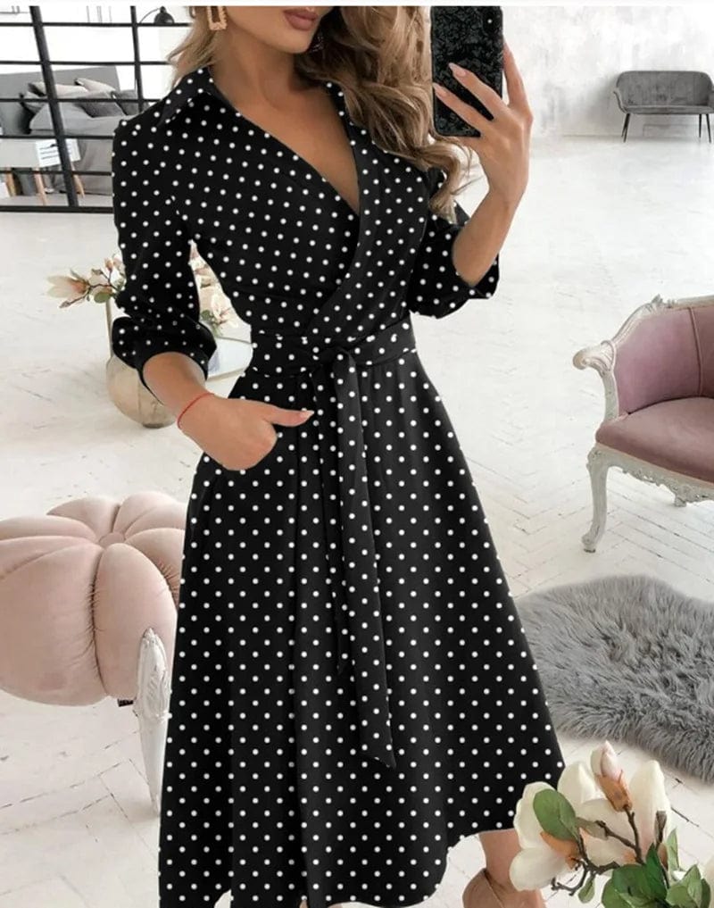 Women’s Elegant Midi Dress for Formal and Evening Wear