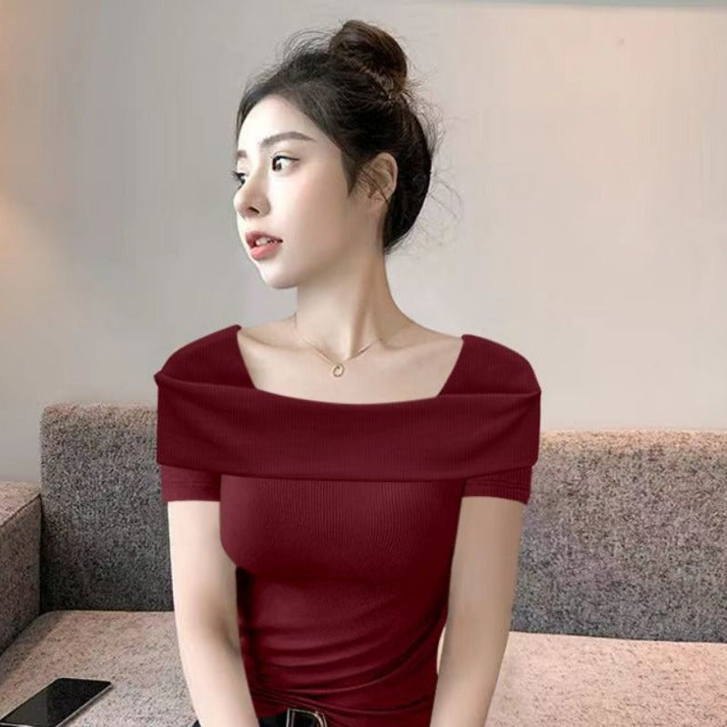Off Shoulder Short Sleeve Top for Women - Alessia