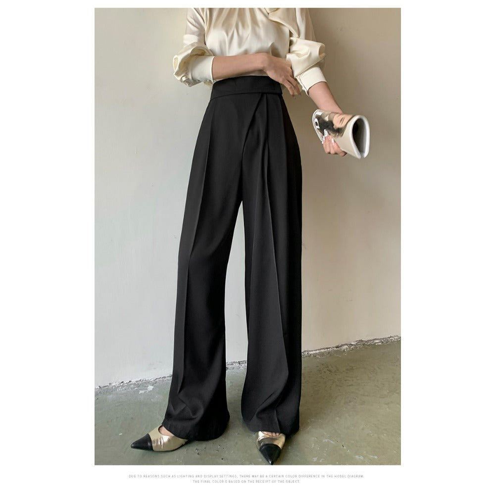 High-Waist Wide-Leg Trousers for Women - Rosa