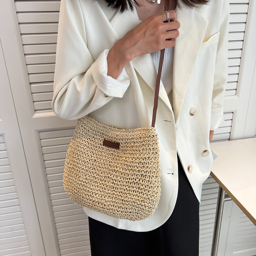Spacious Braided Shoulder Bag for Women | Stylish Everyday Accessory