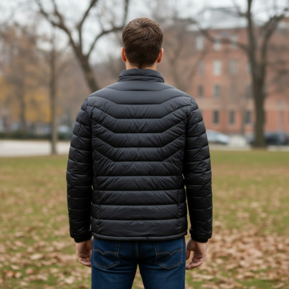 Puffer Jacket for Men with Zipper Closure - Vincenza