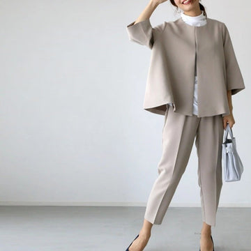Two Piece Pantsuit with Top for Women - Dalila
