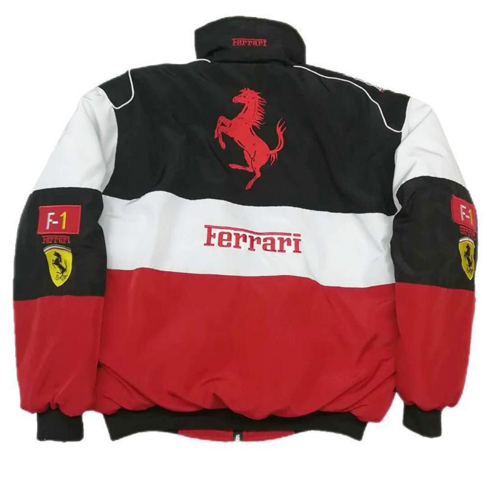 Racing Jacket with Embroidered Logos for Women - Agnese