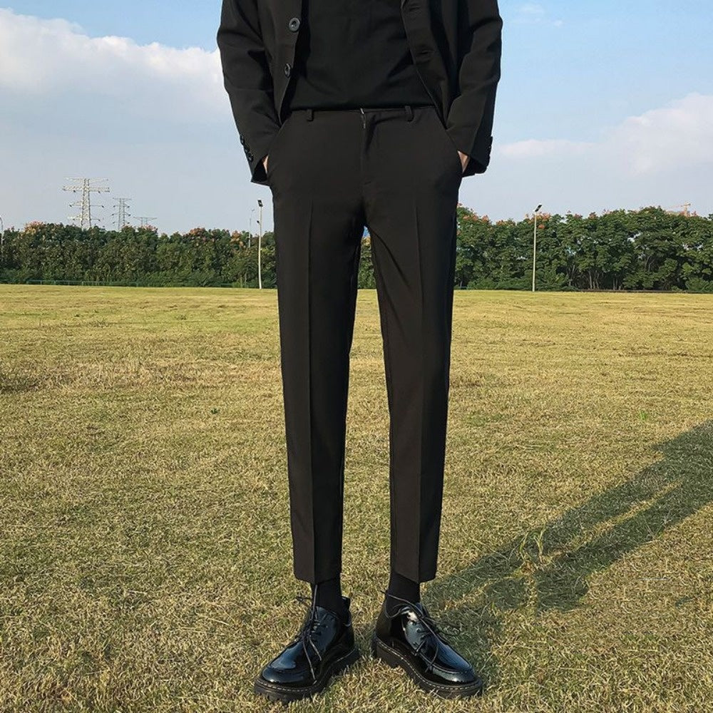 Straight Leg Slim Fit Trousers for Men - Palmira