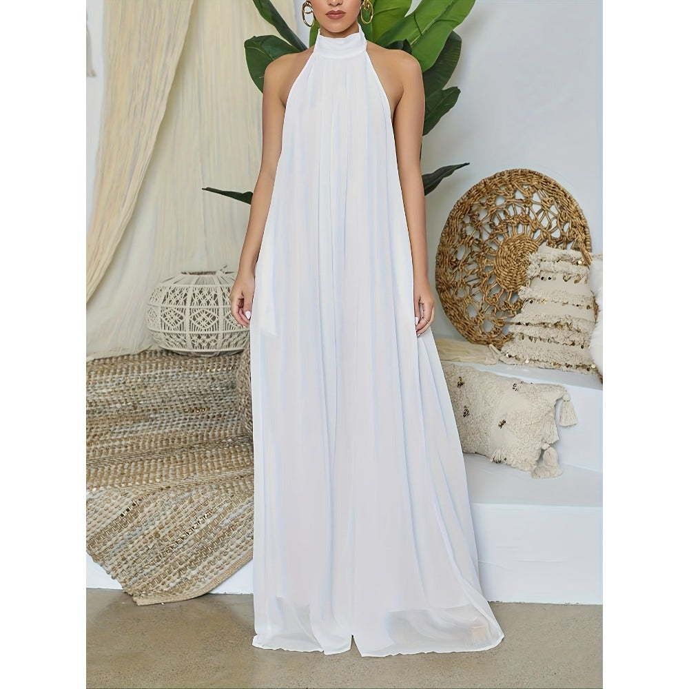 Halter Neck Maxi Dress for Women - Gigliola