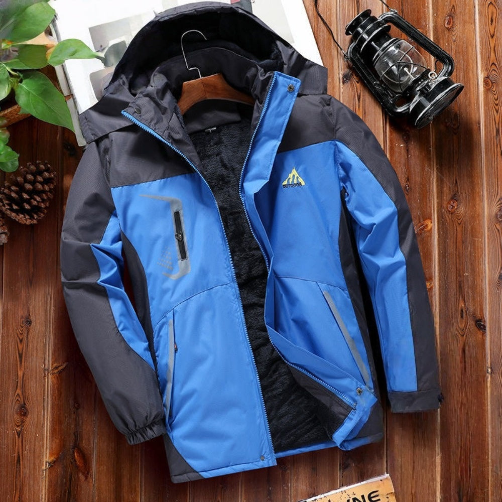 Fleece Lined Jacket with Hood for Men - Amalia