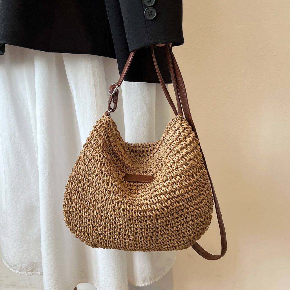 Spacious Braided Shoulder Bag for Women | Stylish Everyday Accessory