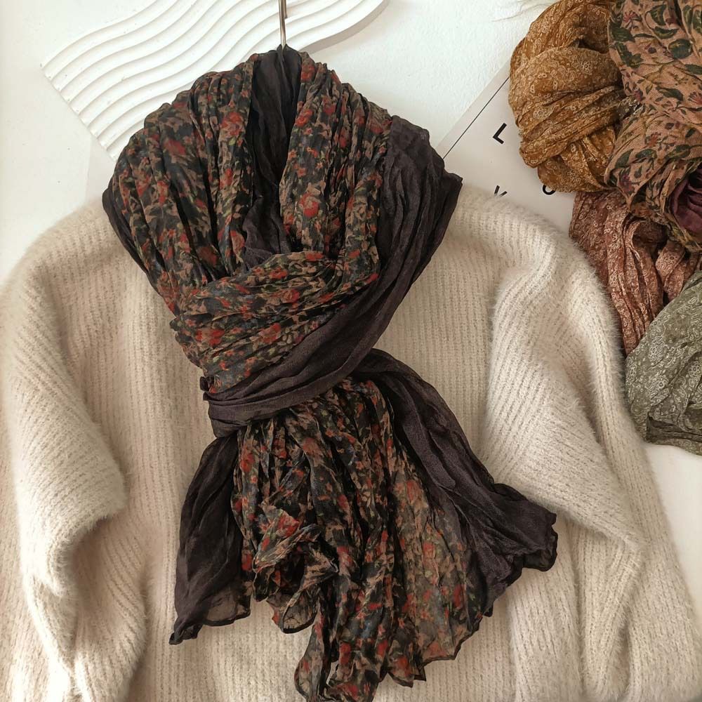 Floral Print Long Scarf for Women - Vittoria