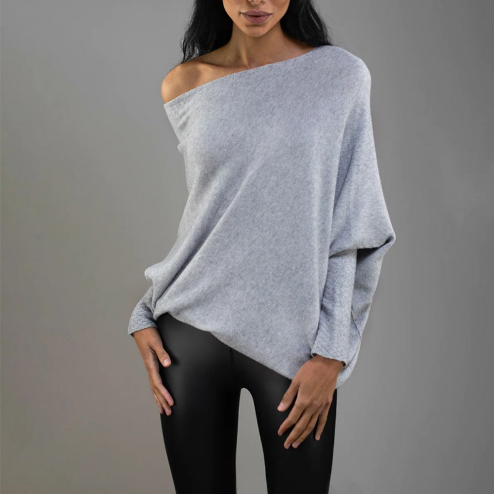 Off Shoulder Long Sleeve Sweater for Women - Annamaria