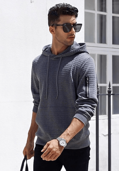 Men's Side Zipper Hoodie | Slimming