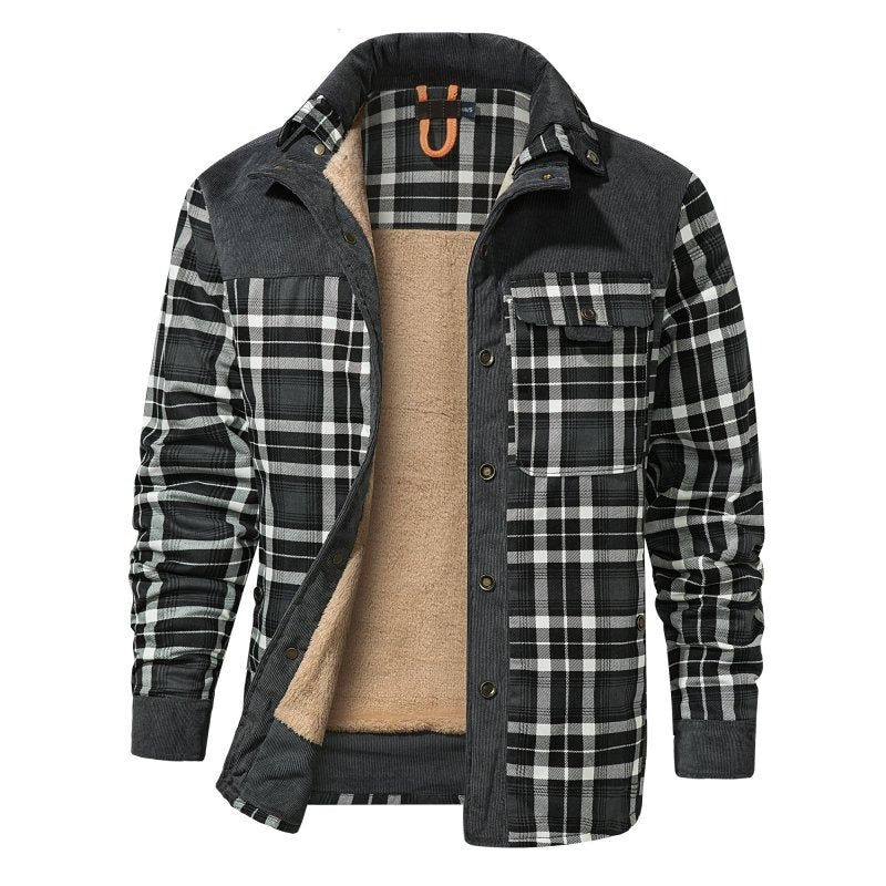 Men's Warm Plaid Jacket | Business