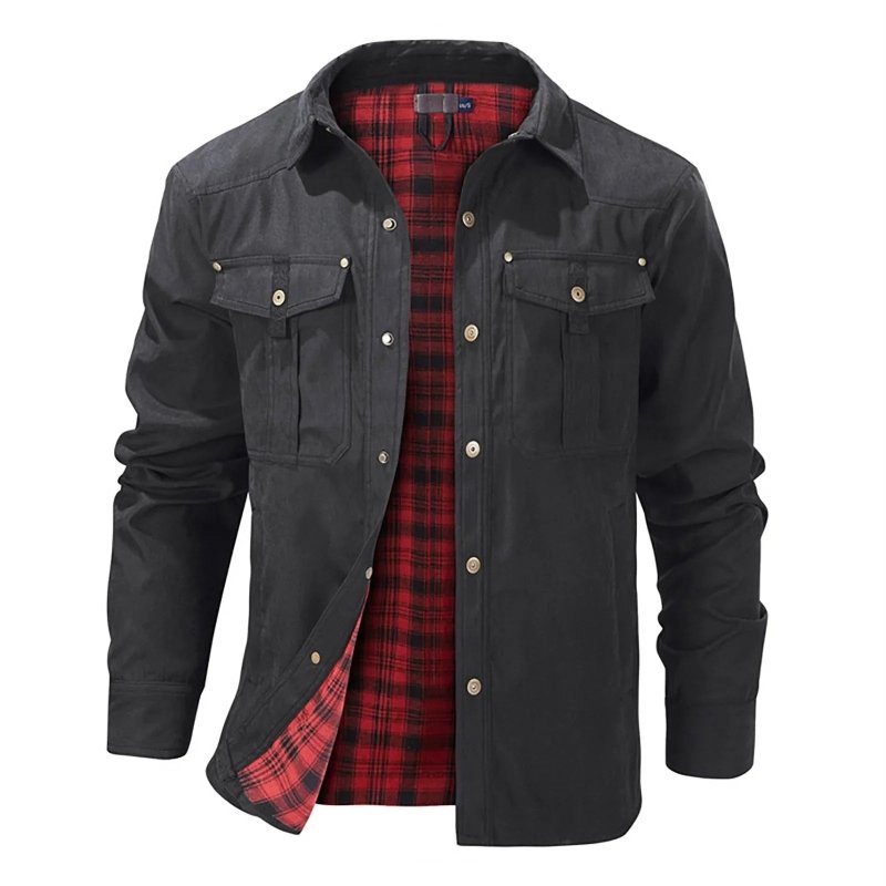 Men's Large Lapel Jacket | Plaid