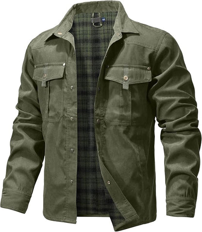 Men's Large Lapel Jacket | Plaid