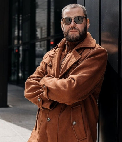 Men's Double Collar Jacket | Woolen Cloth