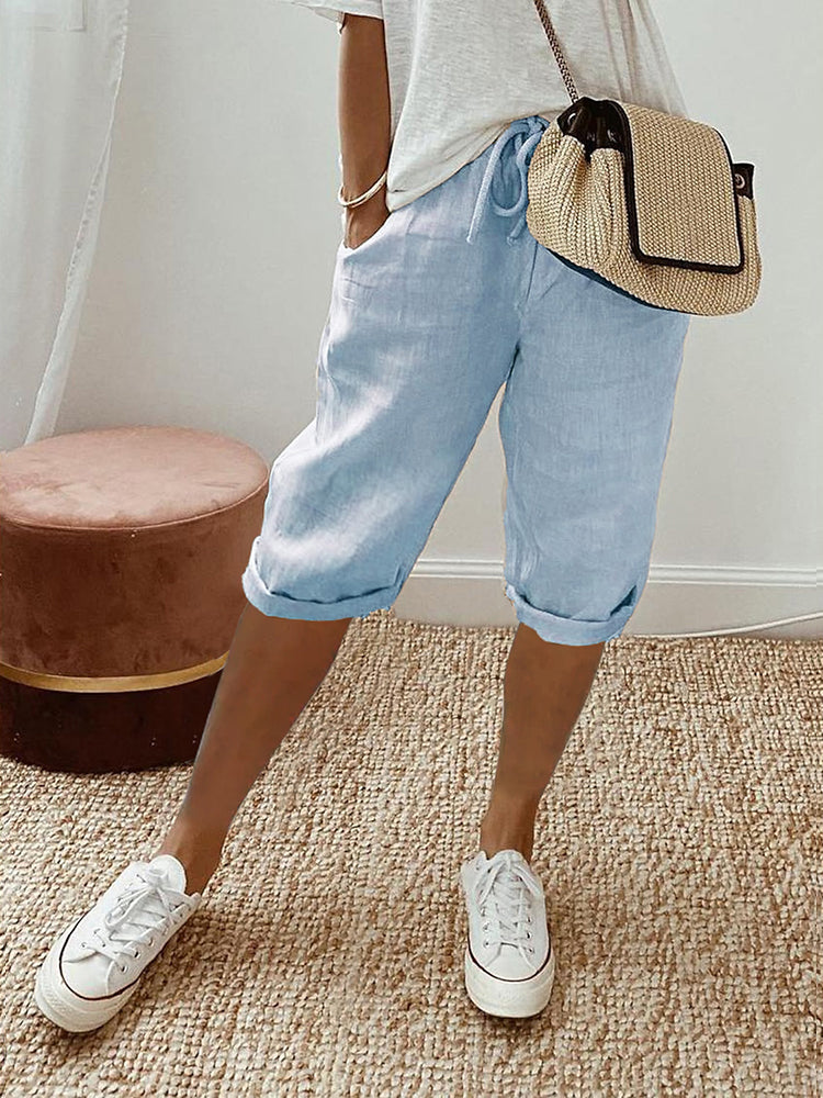 Casual Drawstring Shorts for Women – Summer Comfort