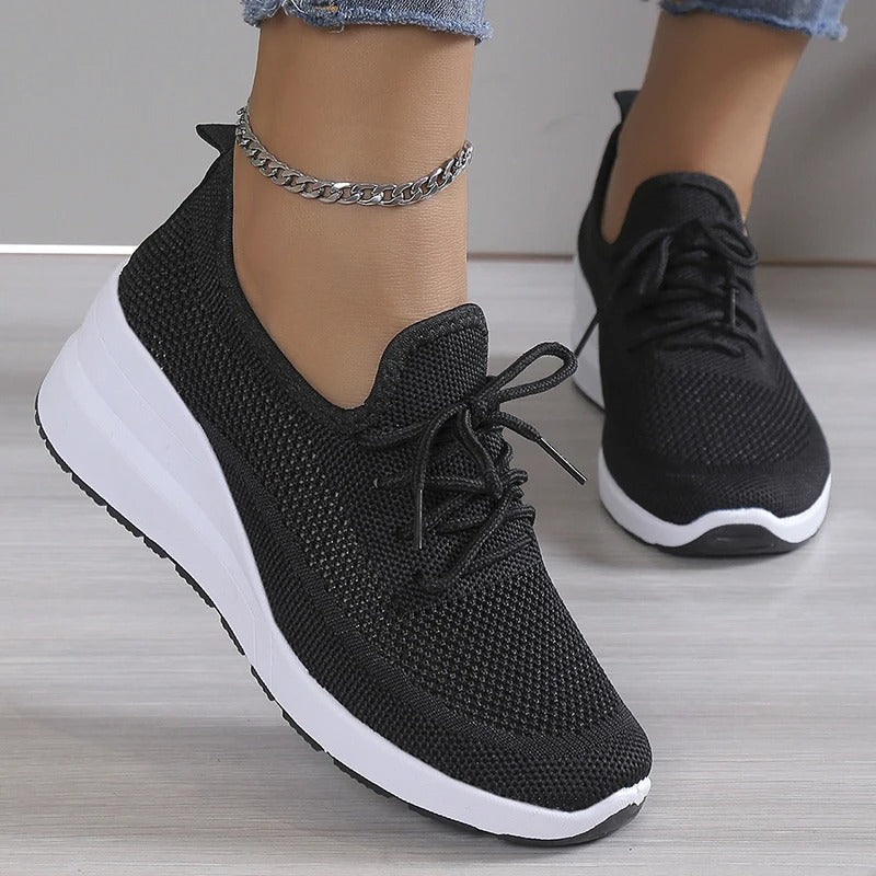 Breathable Lace-Up Slip-On Shoes for Women | Comfortable Footwear