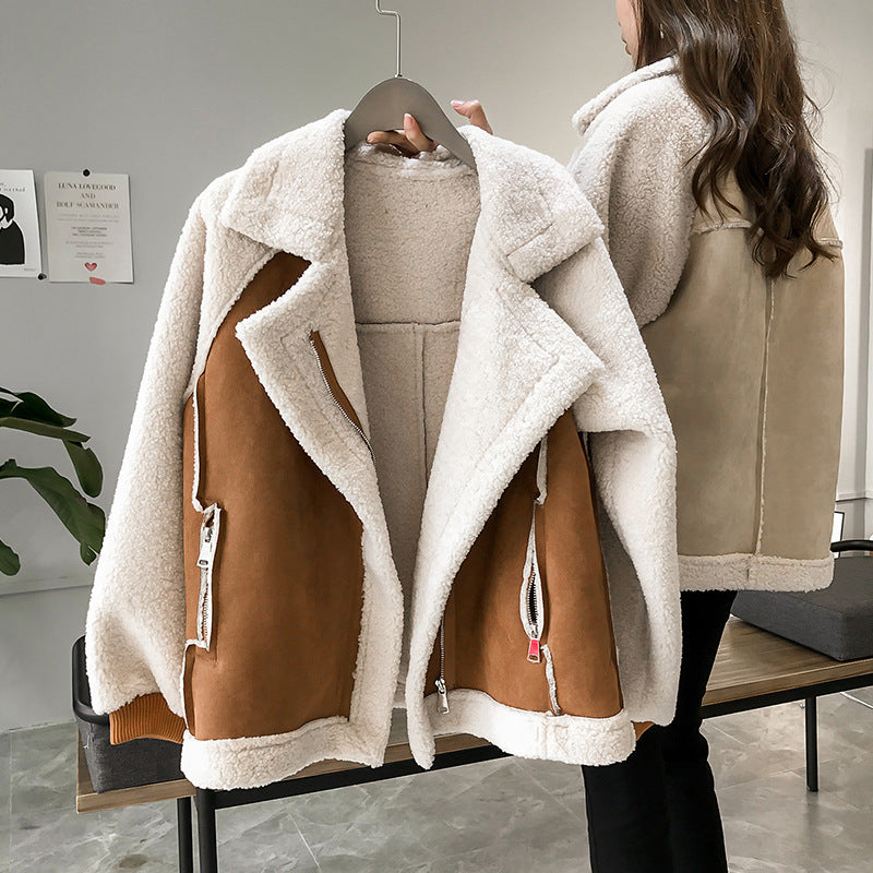 Warm Suede Winter Coat with Soft Lining for Women