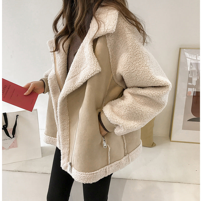 Warm Suede Winter Coat with Soft Lining for Women