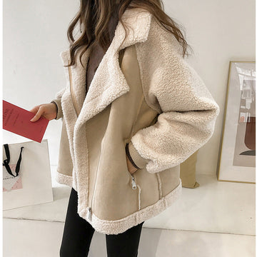 Warm Suede Winter Coat with Soft Lining for Women