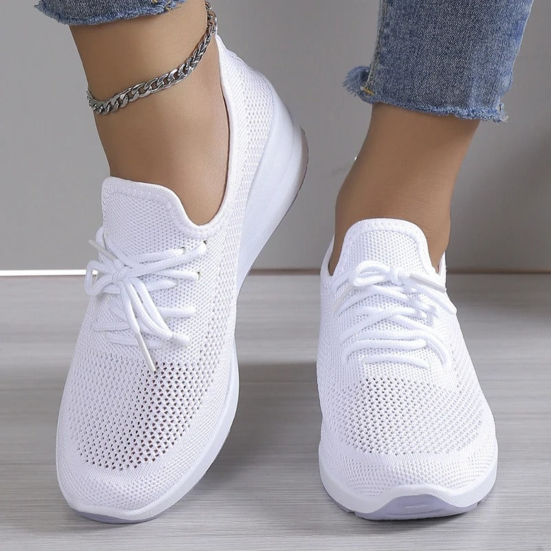 Breathable Lace-Up Slip-On Shoes for Women | Comfortable Footwear
