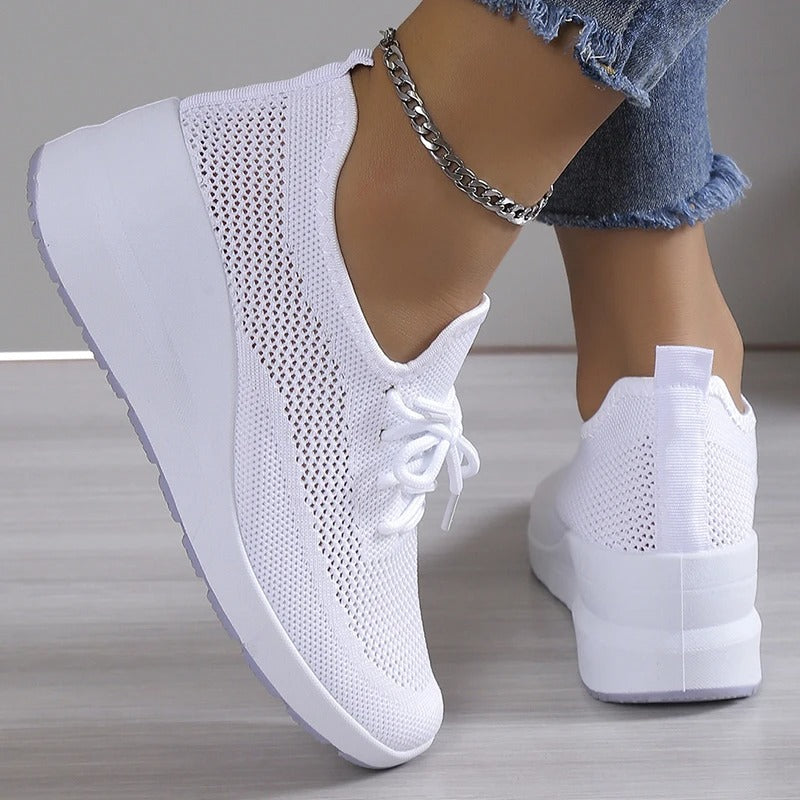 Breathable Lace-Up Slip-On Shoes for Women | Comfortable Footwear