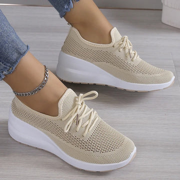 Breathable Lace-Up Slip-On Shoes for Women | Comfortable Footwear