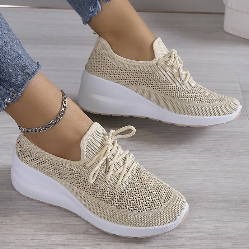 Breathable Lace-Up Slip-On Shoes for Women | Comfortable Footwear