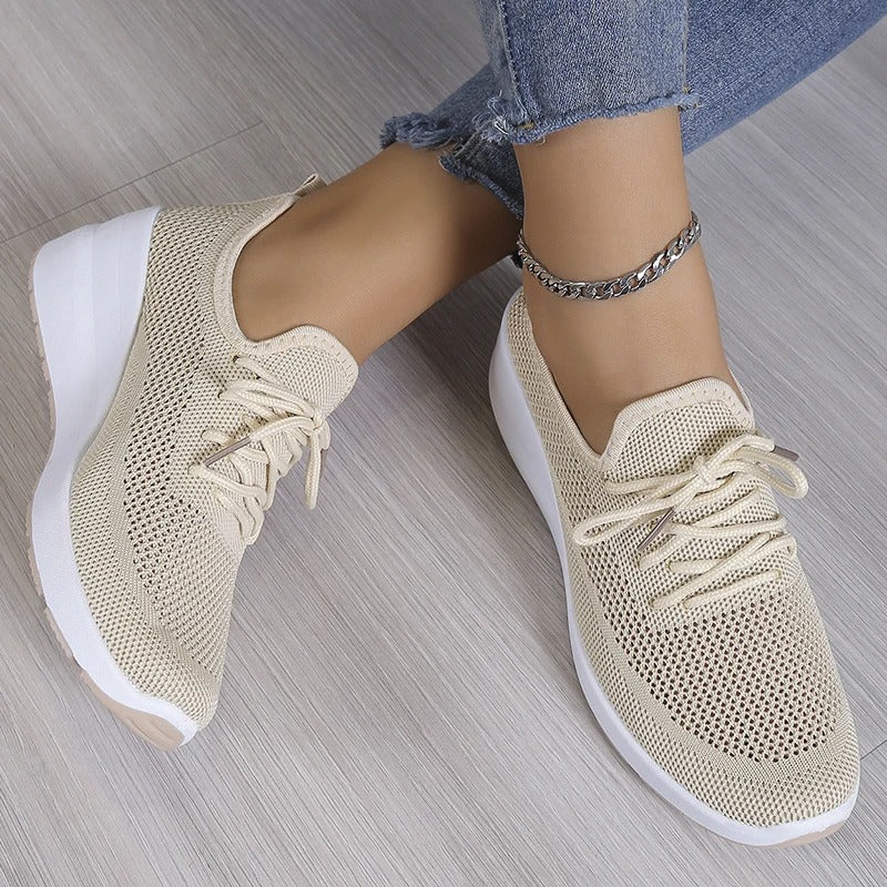 Breathable Lace-Up Slip-On Shoes for Women | Comfortable Footwear