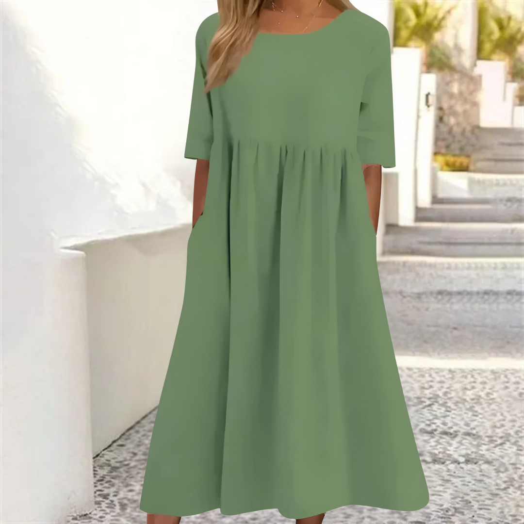 Breathable Midi Dress for Women – Loose & Airy